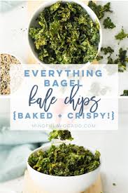 Everything Bagel Kale Chips Kale Olive Oil Nutritional Yeast Everything Bagel Seasoning And A Dash Of Salt Kale Chip Recipes Kale Chips Baked Kale Chips