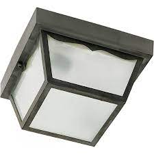 Shop wayfair for all the best lighting replacement glass. Nuvo Lighting Sf77 863 Black Single Light 8 1 4 Wide Outdoor Flush Mount Square Ceiling Fixture With Frosted Glass Shade Lightingdirect Com
