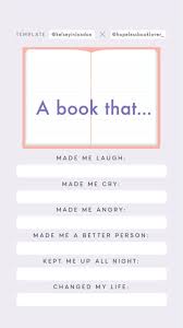 Instagram Story Templates Kelseyinlondon Kelsey Heinrichs Book Challenges Book Bucket Lists Book Instagram Story Template Instagram Challenge