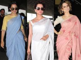 Just Ten Pictures Of Kangana Rocking Cotton Sarees All Year Kangana ranaut attended a wedding reception recently wearing a pink kanjeevaram saree by madhurya.