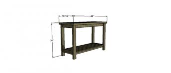 Crafted from solid and manufactured wood, it sports a solid finish that contrasts with a wood grain. Free Woodworking Plans To Build A Potterybarn Inspired Chesapeake Console Table The Design Confidential