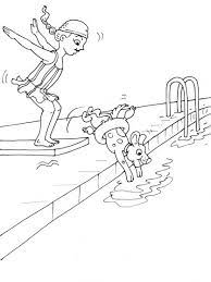 natation 18 coloriage dessin piscine olaf frozen