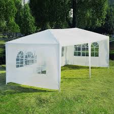 Outsunny 10 X 20 Gazebo Canopy Tent W 4 Removable Window Side Walls White Canopy Outdoor Backyard Canopy Canopy Tent Outdoor