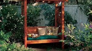 Mar 28, 2020 · diy arbor trellis. How To Build A Garden Arbor Bench Sunset Magazine