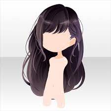 ヘアスタイル カーレンバラーレロングブラック マンガヘア アニメヘアスタイル 髪 イラスト