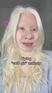 The most stunning ❄️Cold Girl Makeup ❄️⁠, ⁠, Video Credit: ⁠, Kayla⁠,  @kayla_lud/video⁠, ⁠, #ColdGirl #Makeup #Blind #BlindMakup #Blindness