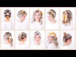 4 10 Easy Summer Hairstyles With Bandana Headband Milabu Youtube Easy Summer Hairstyles Headband Hairstyles Summer Hairstyles