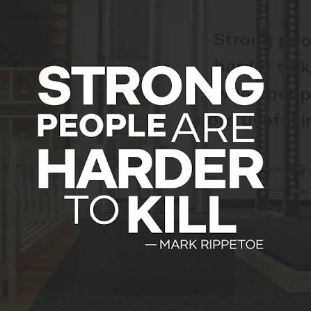 Strong people are harder to kill because strength improves bone density,  preserves muscle mass, enhances balance, increases recovery capacity, and  builds a level of physical resilience that carries over into every decade