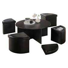 Save to favorites carve travertine cocktail tables. Oakland Living Round Coffee Table Set 4 Storage Stools Brown Set Of 5 Rona