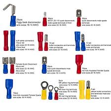 271pcs wire terminals crimp connectors 19 types insulated electrical cable spade set color red yellow for 12 types 22 10 awg us and eu standard copper