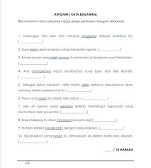 Ada juga perkataan sinonim dan berkaitan dengannya ada dipaparkan di sini. Assalamu Alaikum Soalan Latihan Bahasa Melayu Brunei Psr Facebook
