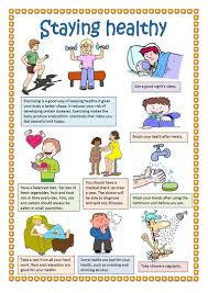 Staying Healthy English Esl Worksheets For Distance Learning And Physical Classrooms In 2020 How To Stay Healthy Worksheets Free Health