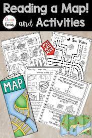 Map Skills Reading A Map And Activities Pack Task Cards Worksheets Maps Answer Keys This Map Skills Kindergarten Social Studies Map Skills Worksheets