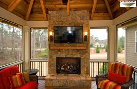 The most common wood stove screen material is wood. Screened Room And Fireplace Installation In Maryland Diamond Decks