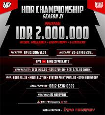 Vynzu x tri indonesia mobile legend online tournament. Turnamen Pubg Mobile Hdr Season 11