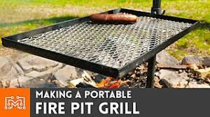 Titan adjustable swivel grill campfire cooking grate 40 fire pit ring bbq. Making A Portable Fire Pit Grill I Like To Make Stuff Youtube