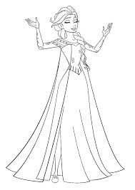 Another free and printable disney frozen movie coloring sheet. Beauty Of Frozen Elsa Coloring Page Free Printable Coloring Pages For Kids
