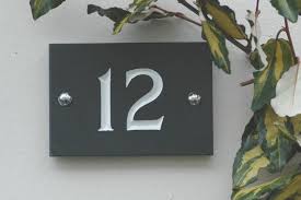 Slate House Numbers Charcoal Grey House Numbers Slate House Numbers Front Door Numbers