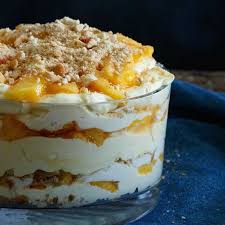 Delicious Recipes Peach Vanilla Cheesecake Trifle Shared Appetite Recipe Peach Desserts Trifle Recipe Desserts
