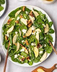Recipe Easy Spinach Salad With Apples Walnuts And Feta Recipe Feta Recipes Vegetarian Recipes Lunch Spinach Salad