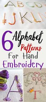 Dbjj2665 vineyard script embroidery font. 6 Alphabet Patterns For Hand Embroidery Needle Work