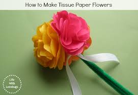 3 to 4 inches (7.5 to 10 cm.) works well. Tissue Paper Flowers Life With Lovebugs
