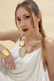 collier clare avec pendentifs plats Femme