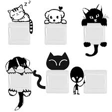 Looking For A Fun Addition To Your Room Or Nursery These Cartoon Removable Wall Stickers Can Be Placed Diy Wall Stickers Light Switch Sticker Bedroom Stickers