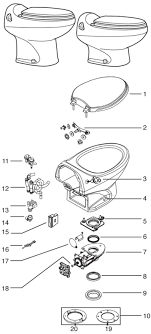 Dometic 310 Toilet Parts Thetford Aria Deluxe Ii Rv Toilet