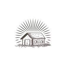 Farm House Hnd Drawn Illustration Nature Vector Farm Vector Graphic Design Background Templates