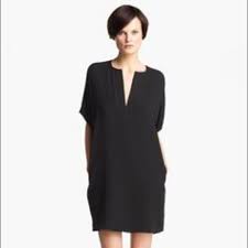Vince Black Silk Tunic Dress Fashion Silk Shift Dress Shift Dress