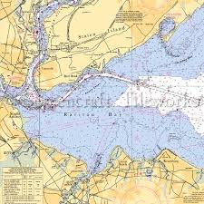 New Jersey Raritan Bay Sewaren Nautical Chart Decor