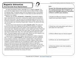 Magnetic Attraction 4th Grade Reading Comprehension Worksheet Science Reading Comprehension Reading Comprehension Worksheets Reading Comprehension