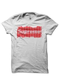 supreme half sleeve white t shirt