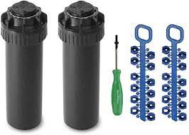 Rain bird sprinklers are a common brand of outdoor sprinklers that you can use on your lawn or in your garden. Amazon Com Rain Bird 5000 Series Rotor Sprinkler Head 5004 Pc Model Adjustable 40 360 Degree Part Circle 4 Inch Pop Up Lawn Sprayer Irrigation System 25 To 50 Feet Water Spray Distance Y54007 2 Pack Garden Outdoor