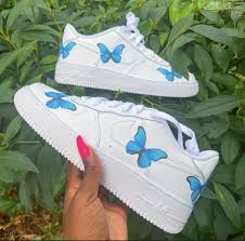 Blue Butterfly Nike Air Force 1s The Custom Movement In 2020 Nike Air Nike Air Force 1s Nike Air Force