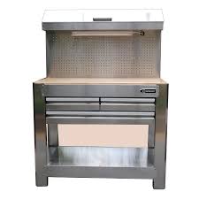Kobalt Heavy Duty Stainless Steel 3 Drawer Workbench Lowe S Canada Workbench Lowes Home Improvements Wood