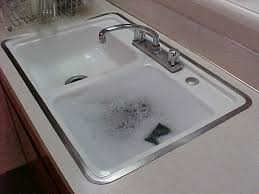 My porcelain sink has a few chips and my wife wants it replaced. Trouble Removing Metal Rimmed Kitchen Sink Terry Love Plumbing Advice Remodel Diy Professional Forum