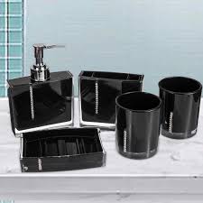 Maybe you would like to learn more about one of these? 5pcs Acrylic Bathroom Accessories Set Soap Dispenser Toothbrush Holder Emulsion Bottle 2 Cups Purple Black Bathroom Shower Kit Bathroom Accessories Sets Aliexpress