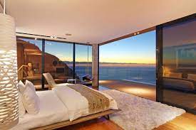 Villa Built Into The Mountain With Full Ocean Views From Nearly Every Room Luxurious Bedrooms Modern Master Bedroom Bedroom Views