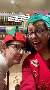 @aaronbagley wrapped books @queen.anne.book.company this Xmas and we had  too much fun. We’re already waiting for next year.