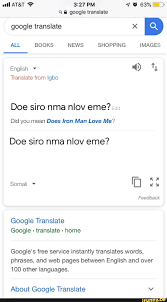 Translate From Igbo Doe Siro Nma Nlov Eme Did You Mean Does Iron Man Love Me