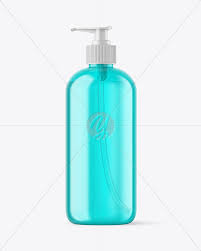 Plastic Bottle With Pump Mockup In Bottle Mockups On Yellow Images Object Mockups