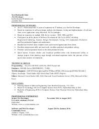 dot net resume