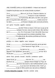 Une Journa C E Dans La Vie De Marco Pra C Sent De Lindicatif Professeur De Francais French Expressions Apprendre Le Francais