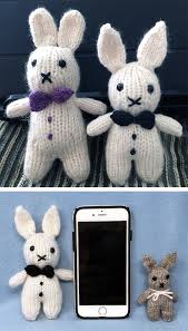 One square stuffed bunny knitting pattern. Bunny Rabbit Knitting Patterns In The Loop Knitting