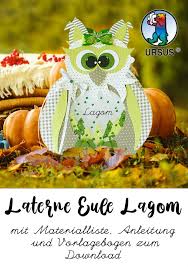 Machen sie sich oder jemand anderem eine freude mit diesem einmaligen kunstwerk. Laterne Eule Lagom Ursus Buntpapierfabrik Ludwig Bahr