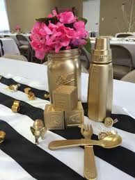 Red Black And Gold Baby Shower Ideas Kate Spade Inspired Baby Shower Black White Pink Gold Baby Shower Princess Pink Baby Shower Baby Shower Decorations
