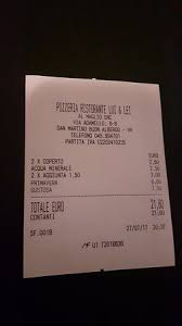 Convert 1 euro to romanian leu. Scontrino Bild Von Pizzeria Ristorante Lui E Lei San Martino Buon Albergo Tripadvisor