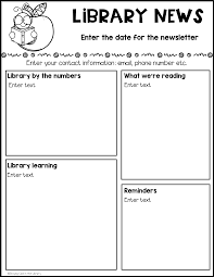 Design a beautiful visual newsletter with venngage's newsletter creator. School Library Newsletter Templates Editable And Digital